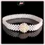 JRP Nữ Co Giãn Mỏng Dây Thắt Lưng Với Ngọc Trai Kim Cương Giả Dây Thắt Lưng Đơn Giản Phong Cách Hàn Quốc Dây Rút Nữ Trang Phục Phụ Kiện JRP