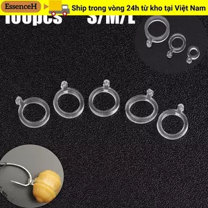 ESSENCEH 100 Chiếc Trắng PE Viên Mồi Dây Đàn Hồi Cáng Câu Cá