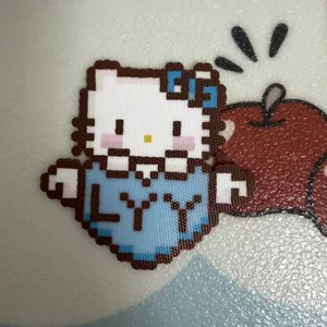 Kitty Kitty Kitty Cặp Đôi Đậu Thành Mặt Dây Chuyền Móc Khóa Dễ Thương Sanrio Cặp Đôi Bạn Gái Dễ Thương Series 6.22