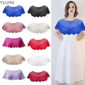 Khăn choàng chống nắng YUJINI, Khăn choàng chống nắng Vỏ Bikini Khăn choàng chống nắng quấn, Khăn choàng đi biển Ren rỗng Cô dâu quấn cổ thêu buổi tối Prom Cape ngoài trời