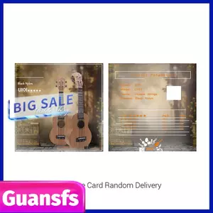 Guansfs Dây đàn Ukulele Baritone 4 dây đàn ukulele Tenor chất liệu nylon dành cho người mới bắt đầu và những người đam mê có tay nghề cao (Đen)