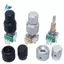 EC11EBB24C03 EC110701Mũ hợp kim nhôm N2B Núm rắn Núm điều chỉnh bộ mã hóa kép Bạc