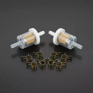 Bộ lọc nhiên liệu đa năng 2 bộ cho xe máy với kẹp ống 14mm Phụ kiện động cơ đáng tin cậy Đẹp