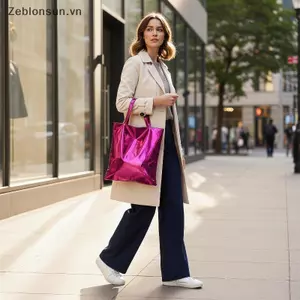 # HB # Túi Tote da PU bóng công suất cao dành cho nữ Túi xách nhẹ thời trang dành cho du lịch mua sắm ngoài trời.