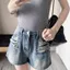 Quần Short Denim Nữ Phong Cách Mỹ Cao Cấp Kích Thước Lớn Ôm Hơn Nhìn Thẳng Chữ a Siêu Ngắn Quần Nóng
