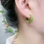 Bông tai vòng tròn NKSFX, Bông tai tối giản họa tiết dầu nhỏ giọt nhẹ, Bông tai thời trang thiết kế tròn Phong cách vòng tròn Trang phục hàng ngày