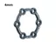 Vòng đệm xe đạp leo núi PYCOU MTB, Bộ chuyển đổi trung tâm phanh đĩa tăng cường màu đen 44mm, Má phanh 6 lỗ 60x60x6mm