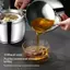 Hộp đựng dầu bằng thép không gỉ cho nhà bếp Bình dầu mỡ 1L có bộ lọc lưới để bảo quản chảo rán nấu ăn [VN]