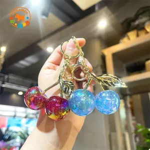 CANAMEK Tinh Tế Dễ Thương Anh Đào Móc Khóa Mô Phỏng Trái Cây Móc Khóa Mặt Dây Chuyền Dành Cho Nữ Bé Gái Túi Xách Trang Trí Túi Charm Xe Móc Khóa Quà Tặng CSF