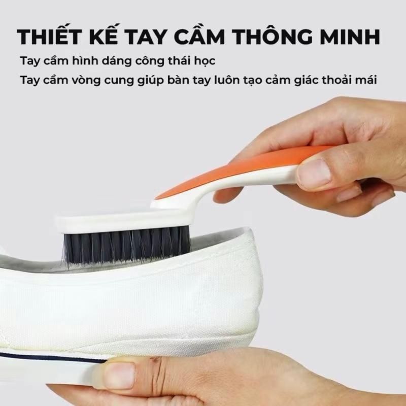 Bàn Chải Vệ Sinh Cọ Giày Dép, Chà Quần Áo Có Tay Cầm Cán Dài Nhỏ Gọn Tiện Lợi Làm Sạch