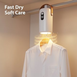 Máy Sấy Quần Áo Mini Có Thể Gập Lại Di Động PTC Làm Nóng Tự Động Hẹn Giờ Bảo Vệ Quá Nhiệt Du Lịch Nhà