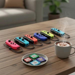 Tay cầm không dây Joycon tương thích với Nintendo Switch/Switch Lite/OLED, rung kép