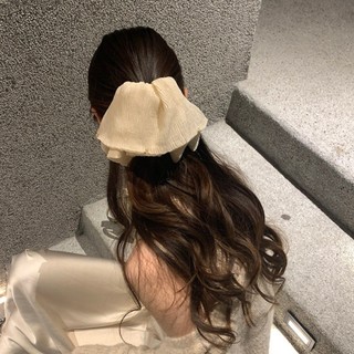 Hululu / Pháp Xếp Ly Kết Cấu Váy Đuôi Ngựa Kẹp Nửa Miếng Kẹp Tóc Đơn Giản Kẹp Tóc Cao Cấp Kẹp Tóc Sang Trọng Phụ Kiện Tóc