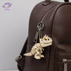 HFTOY 3D In Hình Tyrannosaurus Rex Mô Hình Bộ Xương Khớp Linh Hoạt Móc Khóa Khủng Long Cho Trẻ Em Tiệc Túi Quyến Rũ Bàn Trưng Bày ~