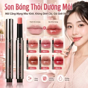 Son Bóng Dạng Thỏi Dưỡng Ẩm Lâu Trôi / Son Bóng Gương Không Trôi, Không Dính Cốc / Căng Bóng Ngậm Nước, Giúp Môi Đầy Đặn