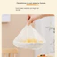 BORAGETE 100 Chiếc Bao Đựng Thực Phẩm Dùng Một Lần, Bọc Nhựa Trắng Giữ Tươi, Gling Cover Co Giãn Miệng Túi Nhựa Cho Rau Quả