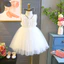 ✿ Bé Gái Dây Ren Trắng Vải Tuyn Đầm Công Chúa Ren Hoa Bodice Trẻ Em Đảng Hoa Cô Gái Áo