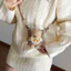Mùa Hè Sợi Cotton Dệt Gấu Nhỏ Bé Gái Túi Nhỏ Son Môi Túi Bé Gái Hoạt Hình Dễ Thương Túi Messenger Dệt