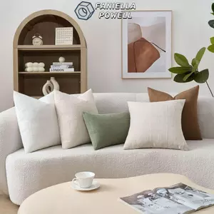 FANIELLAPOWELL Ném Gối, Kiểm Tra Họa Tiết Boho Phong Cách Gối, Dây Kéo Đóng Cửa Polyester 45x45cm Đệm Trang Trí Nhà