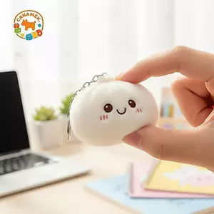 CANAMEK Bánh Bao Sang Trọng Móc Khóa 1 Chiếc Mô Phỏng Mini Mặt Dây Chuyền Nhồi Bông Dễ Thương Trang Trí Cho Bapa Quà Tặng CSF