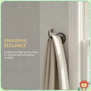 2 Chiếc Kim Loại Kẽm Hợp Kim Rèm Holdba Móc Treo Tường Dây Buộc Ba Móc Treo Giá Đỡ Cho Cửa Sổ Hạng Nặng Trang Trí Nhà
