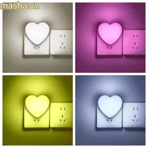 Đèn ngủ LED, Đèn ngủ cắm US tiết kiệm năng lượng, Điều khiển cảm biến thời trang Phòng ngủ Cầu thang Đèn ngủ LED cảm biến cho trẻ em Trẻ em