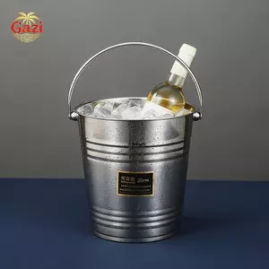 Buet đá bằng thép không gỉ nhẹ Dễ dàng mang theo Máy làm mát đồ uống cho quán Bar KTV Đi bộ đường dài Tiệc cắm trại [VN]