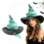 THEGIRL8B Halloween Đảng Bướm Phù Thủy, Xếp Ly Gothic Mũ Phù Thủy, 12 Bướm Lưới Sợi Bền Cao Mũi Nhọn Nón Top Phù Thủy Mũ Cosplay Trang Phục