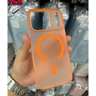 [JLK] Ốp từ tính mờ trong suốt cho iPhone 17 Air 16 15 14 13 12 Pro Max Plus Vỏ PC cứng siêu mỏng