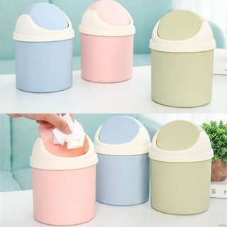 Thùng rác có nắp sáng tạo Mini - Thùng rác phòng khách để bàn lò xo