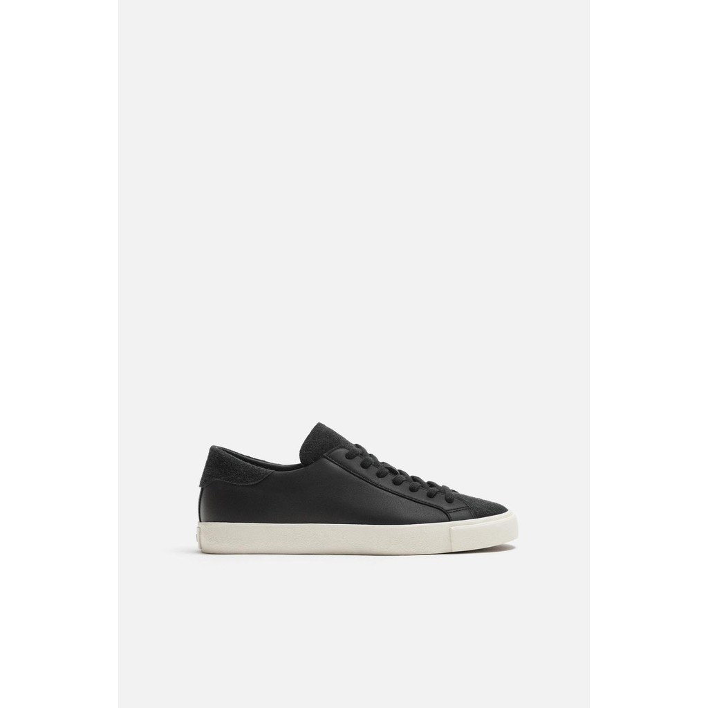 Giày sneaker Zara ORIGINS Leather Black chính hãng - Da thật - Đen