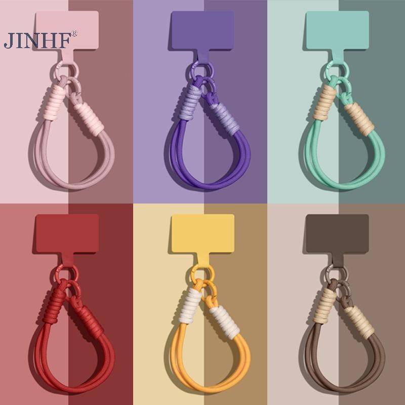 JINHF 1 Túi Dây Xích Điện Thoại Di Động Dây Chuyền Di Động Dễ Dàng Mang Theo Dây Đeo Tay Cao Cấp Màu Trơn Ngắn Móc Khóa HOT