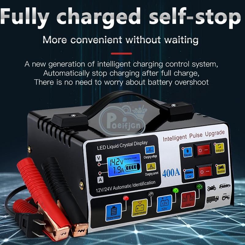 Bộ sạc pin ô tô Màn hình LCD Bộ sạc pin ô tô US Plug