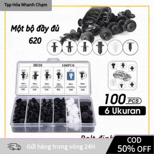 【48h】【COD】Set 100 đinh tán nhựa, ốc vít nhựa, chốt nở cho phụ tùng xe ô tô chốt nhựa vít nở nhựa