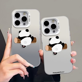 Ốp Lưng iPhone Hình Gấu Trúc Leo Cây Ngộ Nghĩnh - Tương Thích 16/15/14/13/12/11 Pro Max, XS Max, X