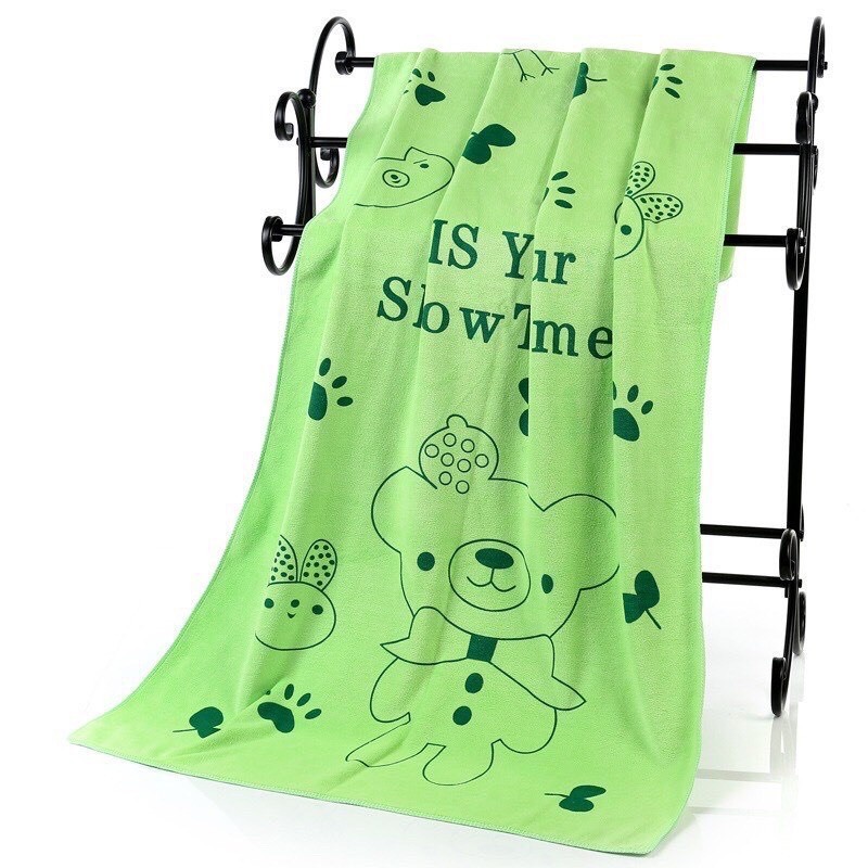 Khăn Tắm Cho Bé 50x100cm Siêu Mềm Mịn – Thấm Hút Nhanh, An Toàn Cho Da, Không Xù Lông