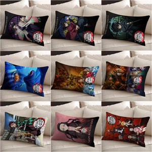Vỏ gối hình chữ nhật Demon Slayer Kimetsu no Yaiba Vỏ gối Polyester in một mặt (Không có lõi)