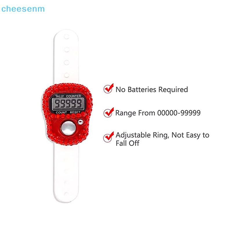 Cheenm Điện Tử Ngón Tay Đếm Nhẫn Ngón Tay Bấm Di Động Có Thể Đặt Lại Màn Hình Hiển Thị Kỹ Thuật Số Đếm Golf Phụ Kiện Cầu Nguyện VN