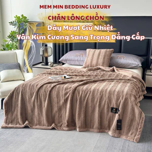 Chăn lông chồn kim cương ấm áp MemMinbedding Luxury vân kim cương sang trọng đẳng cấp, chống tĩnh điện - CH648