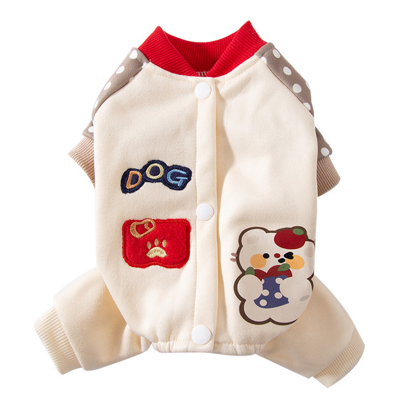 【Ready Stock】 Spring Thin Pet Homewear Kittens Warm Four-Legged Pet Clothing Muppet Blue Cat Small Puppies Dog/Cat Clothes wltc