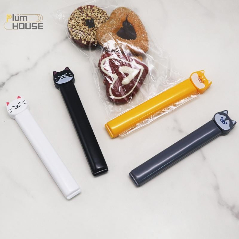 PlumHOUSE Kẹp niêm phong túi thực phẩm dễ thương, bộ 1/4/8/12 chiếc, có thể tái sử dụng