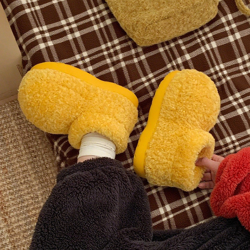 Giày Cotton XIXITIAO Thời Trang Dễ Thương Màu Trơn Nữ Mùa Đông Ấm Áp Thoải Mái Mặc Ngoài Trời