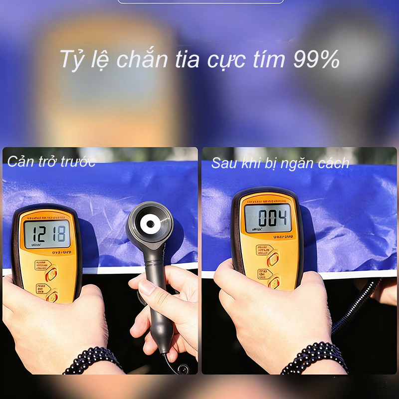 Ô chống nắng ngoài trời Ô che nắng bãi biển Lớp phủ bạc,99% tỷ lệ ngăn chặn tia cực tím