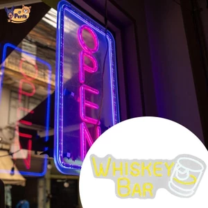 Đèn LED Neon Ký Ảnh Đạo Cụ Cắm USB Thanh Shop Tên Đèn Cafe Bar Đèn Neon '' Whisky Bar '' Cho Ngày Lễ Cửa Hàng Cưới Kinh Doanh