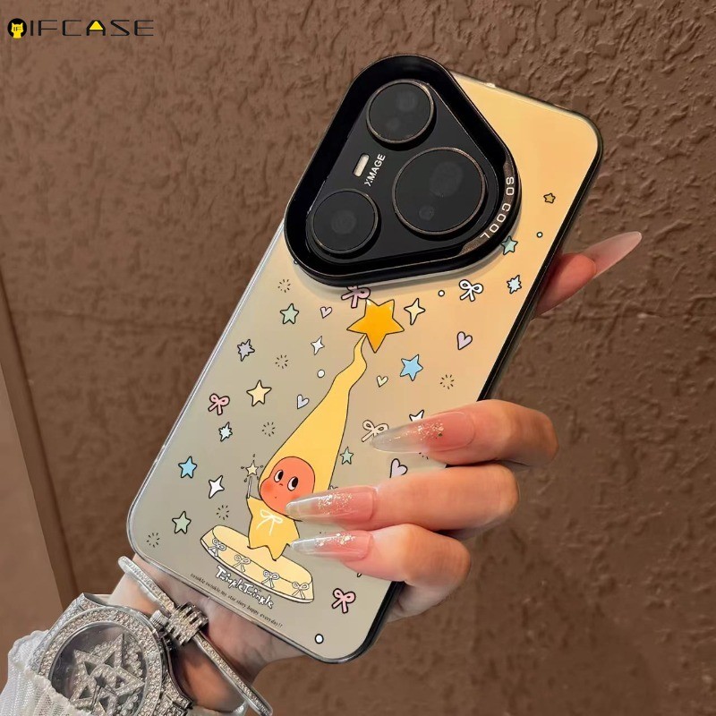 Tương Thích Cho Honor 400 Pro Smart Lite X7D X6C Huawei Pura 80 Pro Plus 80 Ultra Ốp Điện Thoại Twinkle Laser Sáng Bóng Hoạt Hình Ngôi Sao Trẻ Em Vỏ Cây Đũa Phép Dễ Thương Ốp Lưng