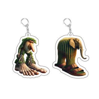 Italian Brainrot Funny Acrylic Animal Keychains Ring Bag Car Women Men Jewelry Children Pendant Jewelry Accessory