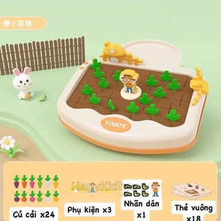 Bộ Nhổ Cà Rốt Nông Trại Cho Bé POPITOYS Giúp Bé Phân Biệt Màu Sắc Ghi Nhớ Montessori
