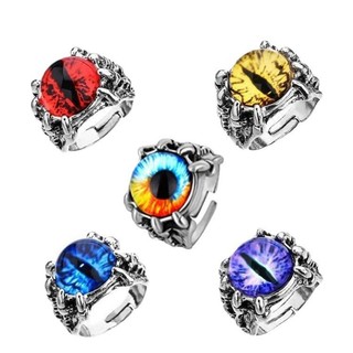 Nhẫn cổ điển Gothic Evil Eye Dragon Claw - Trang sức đám cưới Halloween