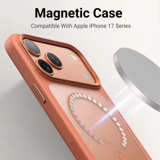 [JLK] Nút Camera cảm ứng chủ động Vỏ điện thoại mờ cho iPhone 17Pro Max 17Air 17 17Pro Bảo vệ ống kính đơn giản Vỏ mờ chống sốc
