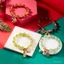 Vòng tay đính cườm pha lê thiết kế Giáng sinh với họa tiết mặt trăng và ông già Noel